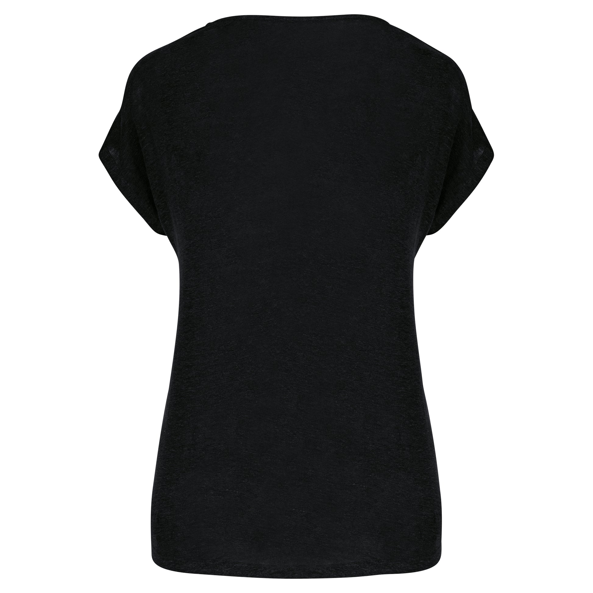 Linnen dames-t-shirt V-hals