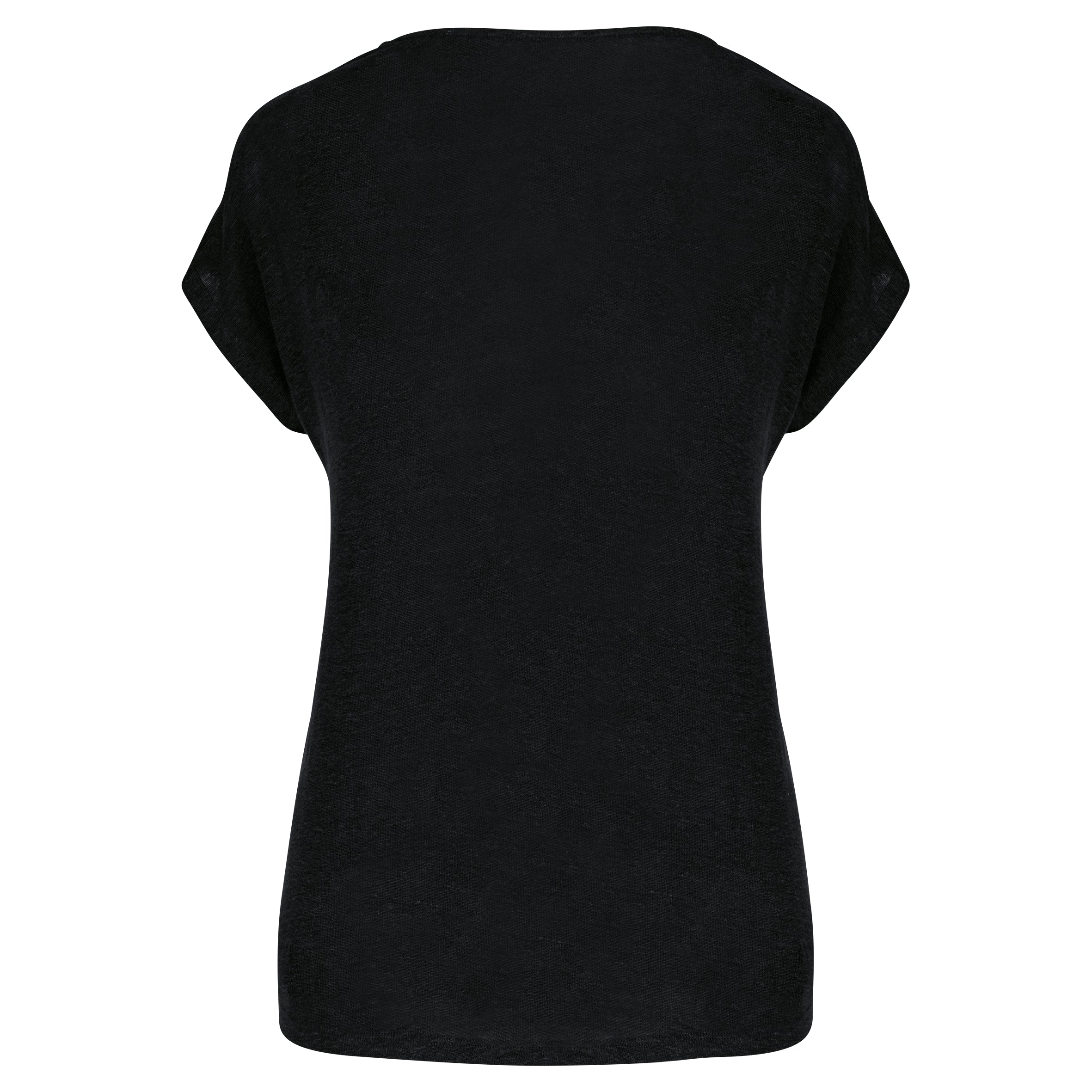 Linnen dames-t-shirt V-hals