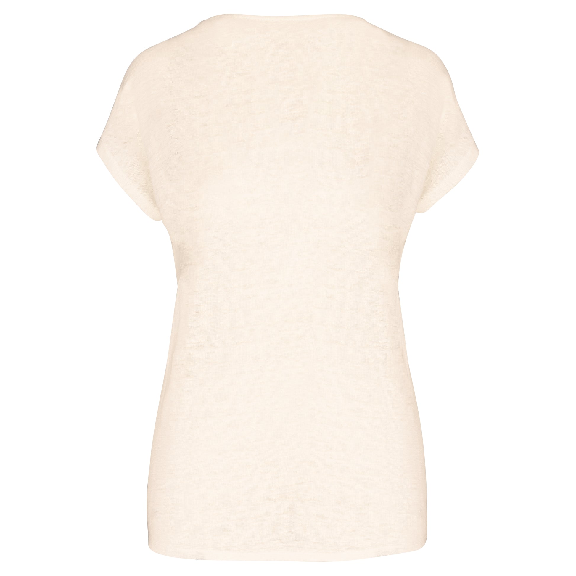 Linnen dames-t-shirt V-hals