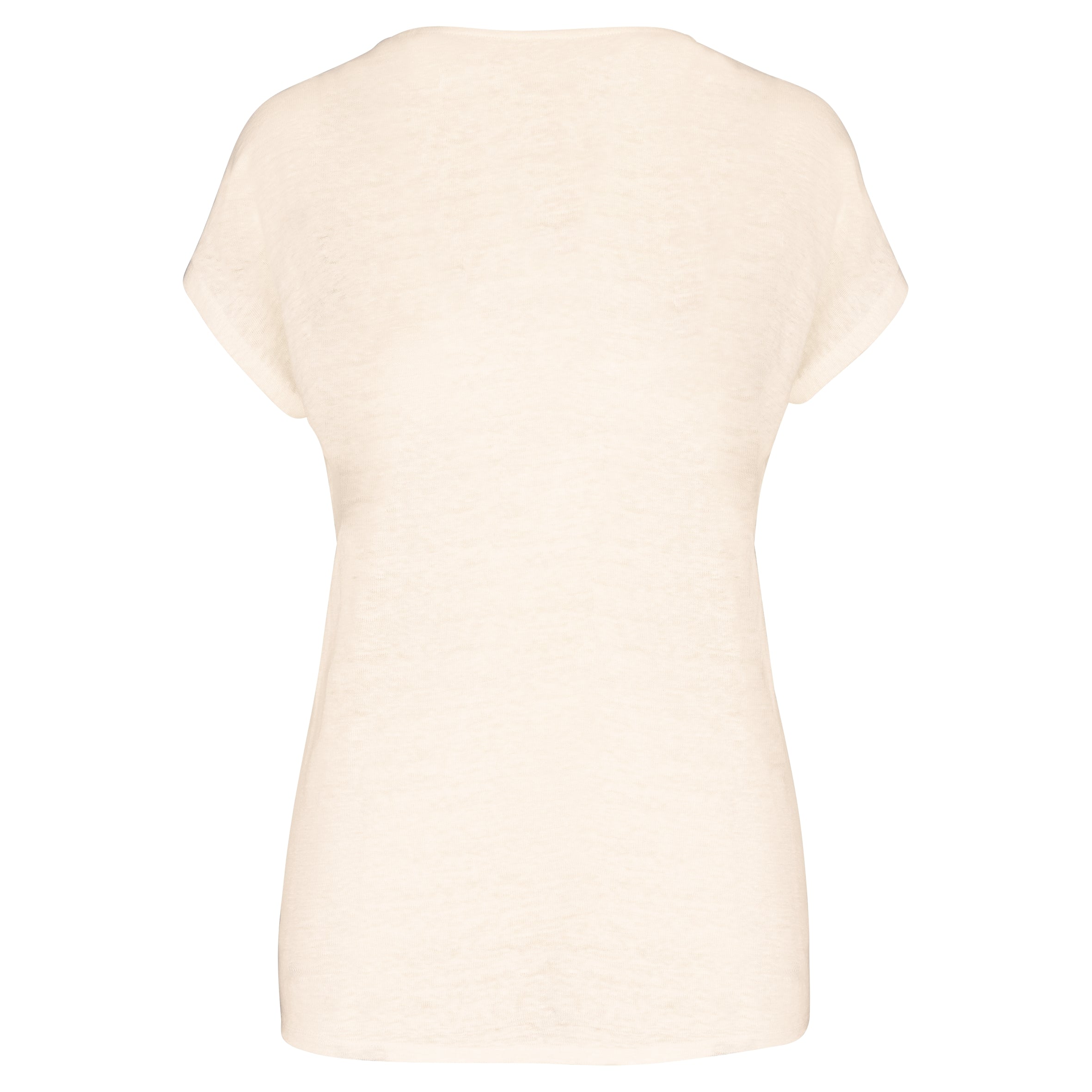 Linnen dames-t-shirt V-hals