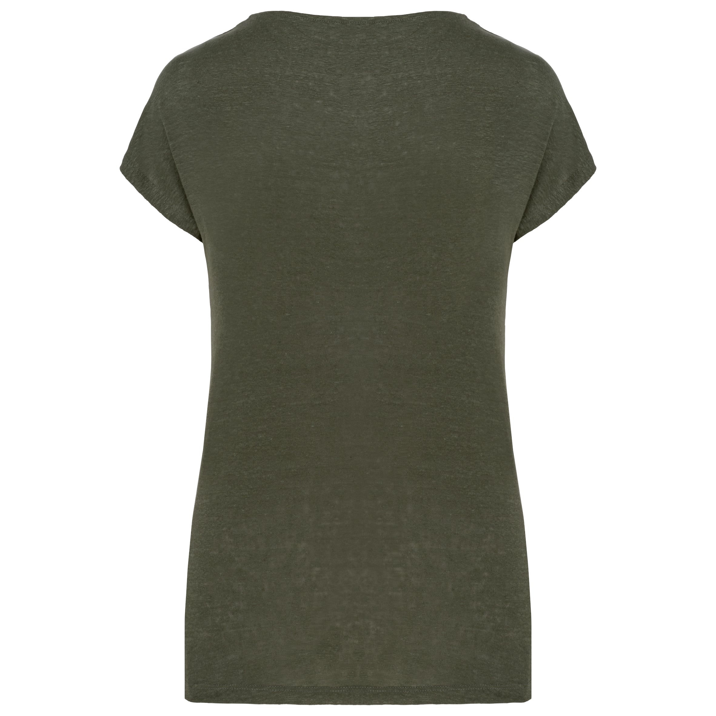 Linnen dames-t-shirt V-hals