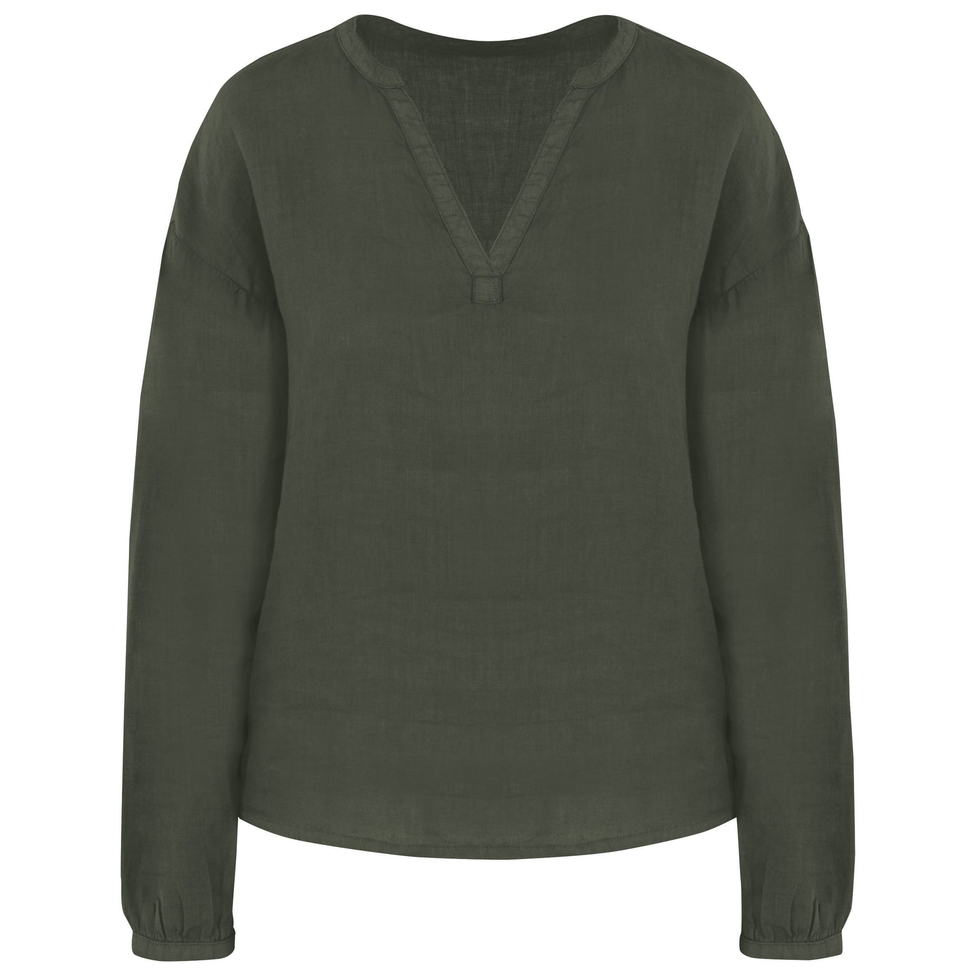 Ecologische linnen damesblouse