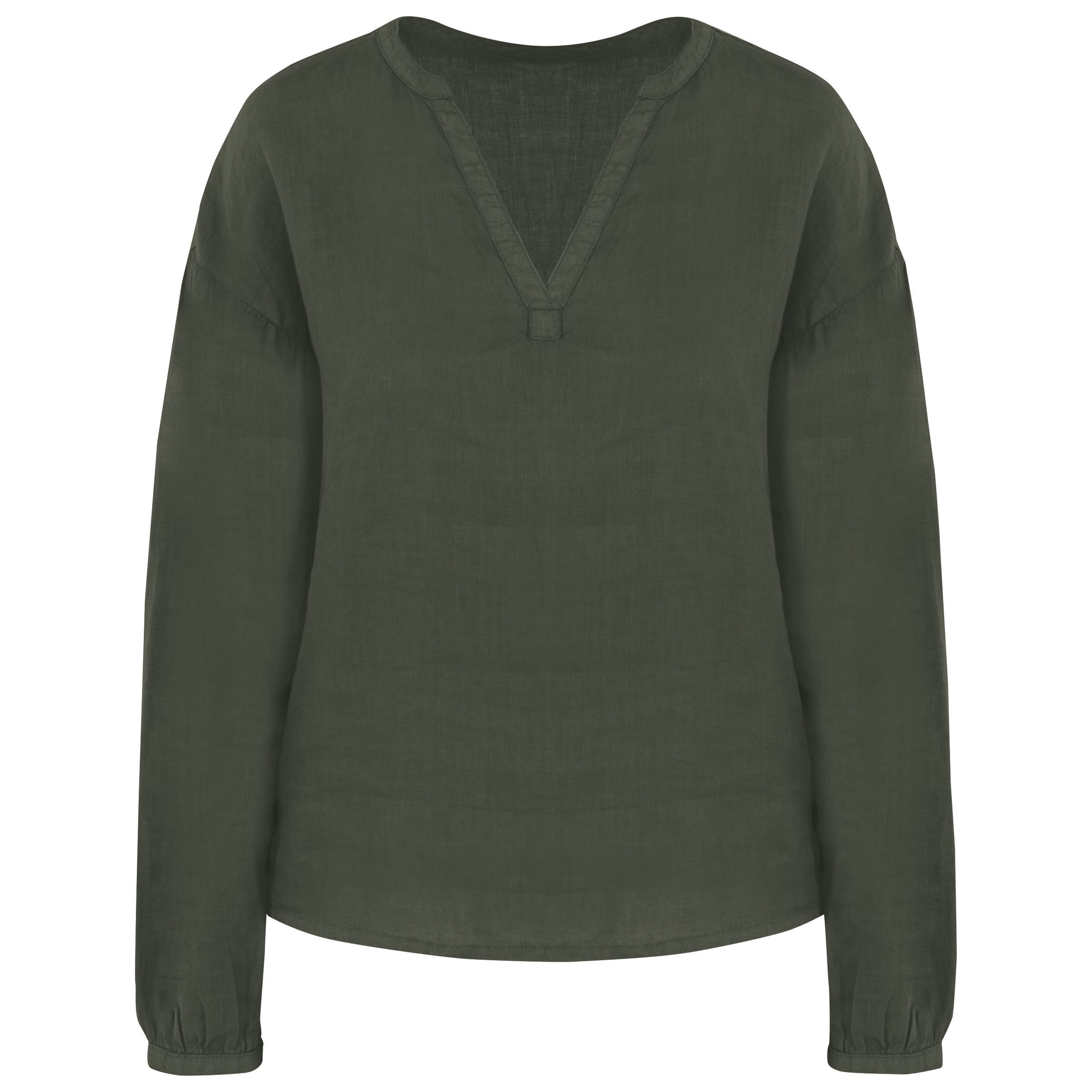 Ecologische linnen damesblouse