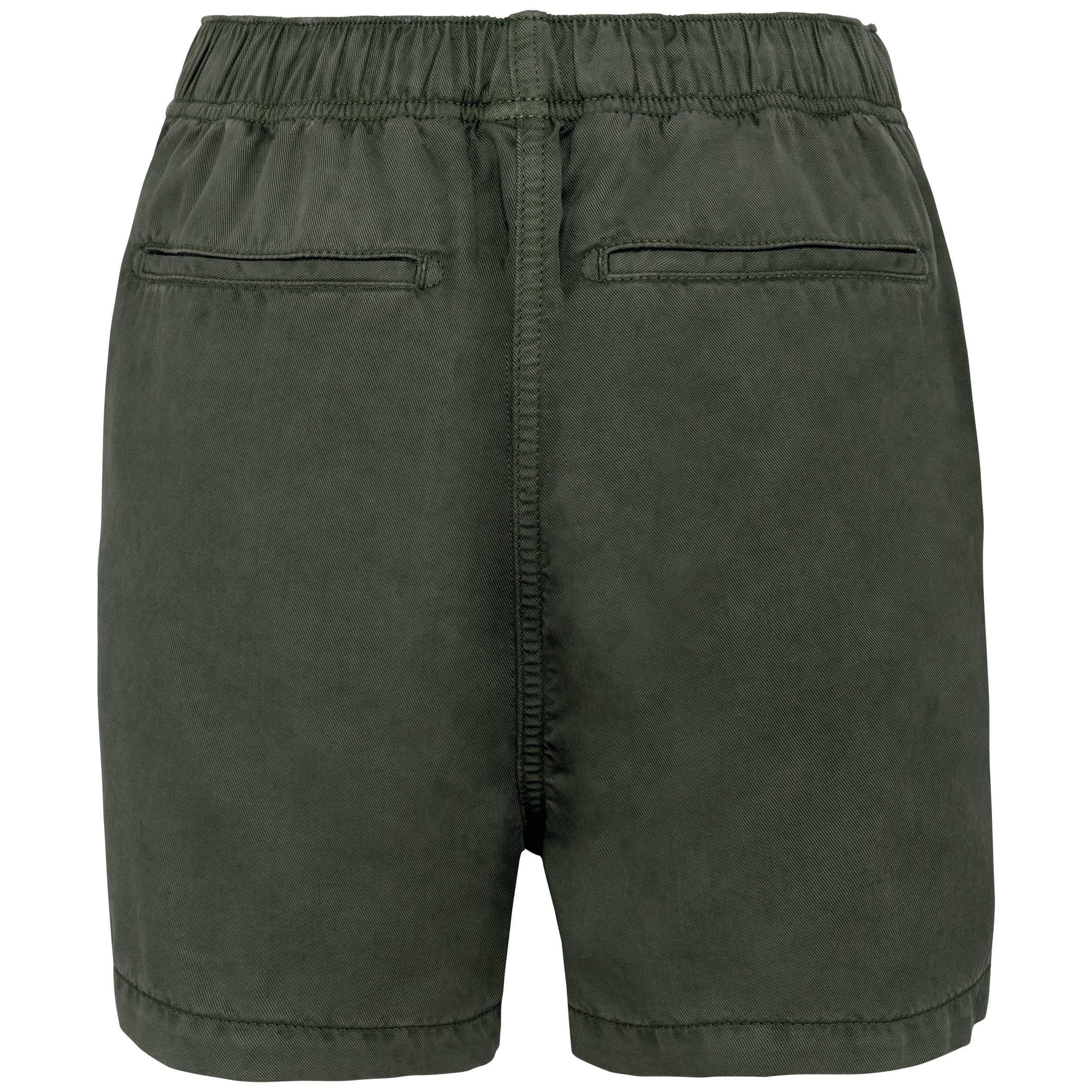 Ecologische verwassen damesshort van lyocell