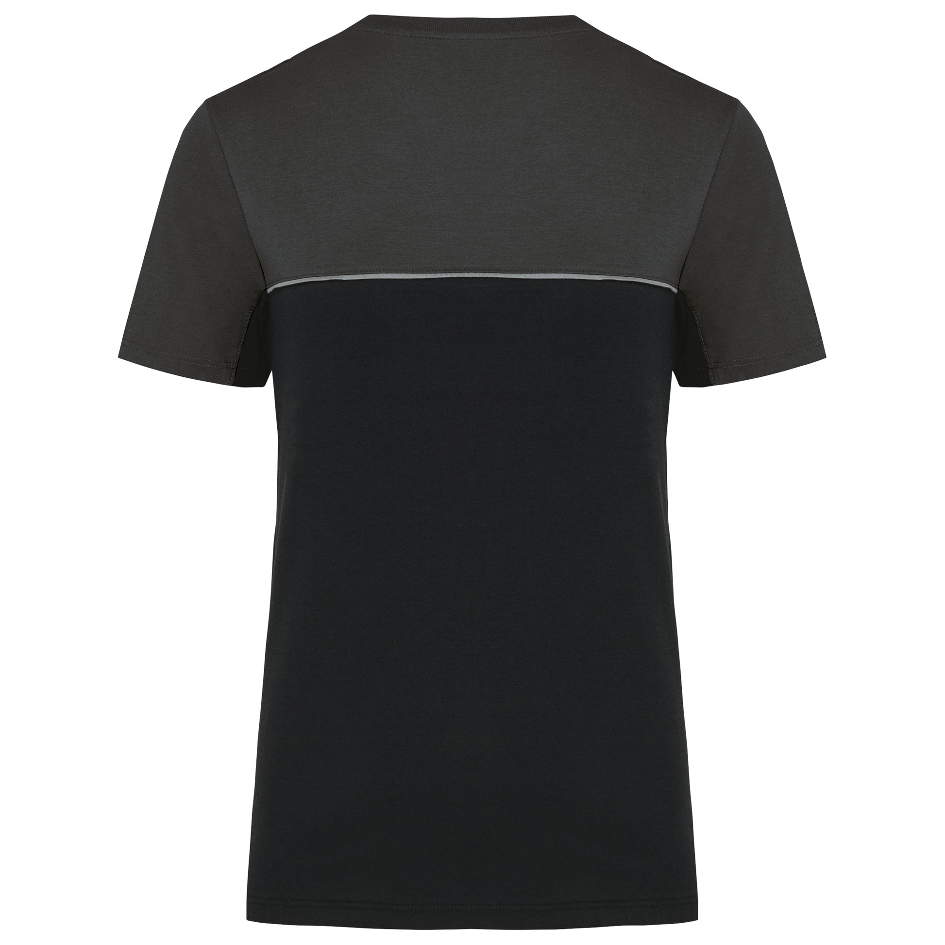 Ecologisch en tweekleurig uniseks T-shirt met korte mouwen