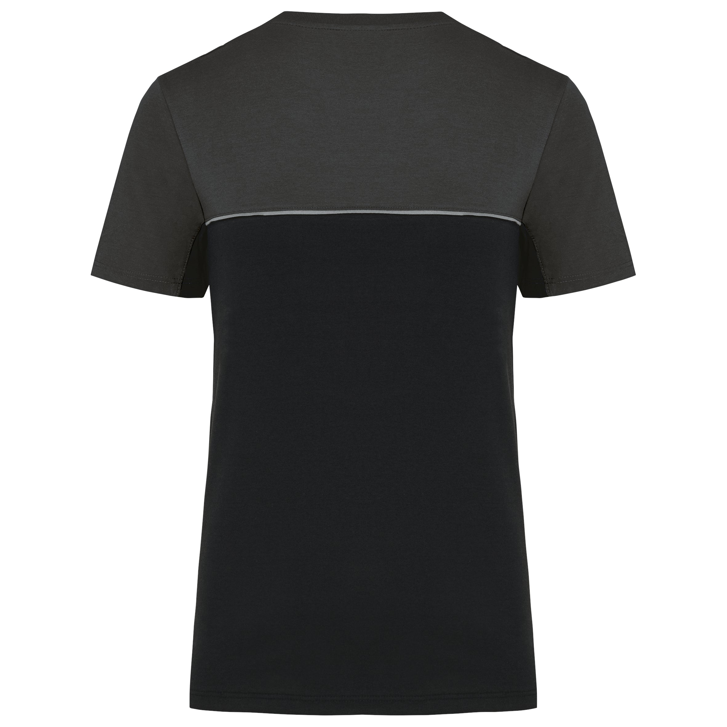 Ecologisch en tweekleurig uniseks T-shirt met korte mouwen