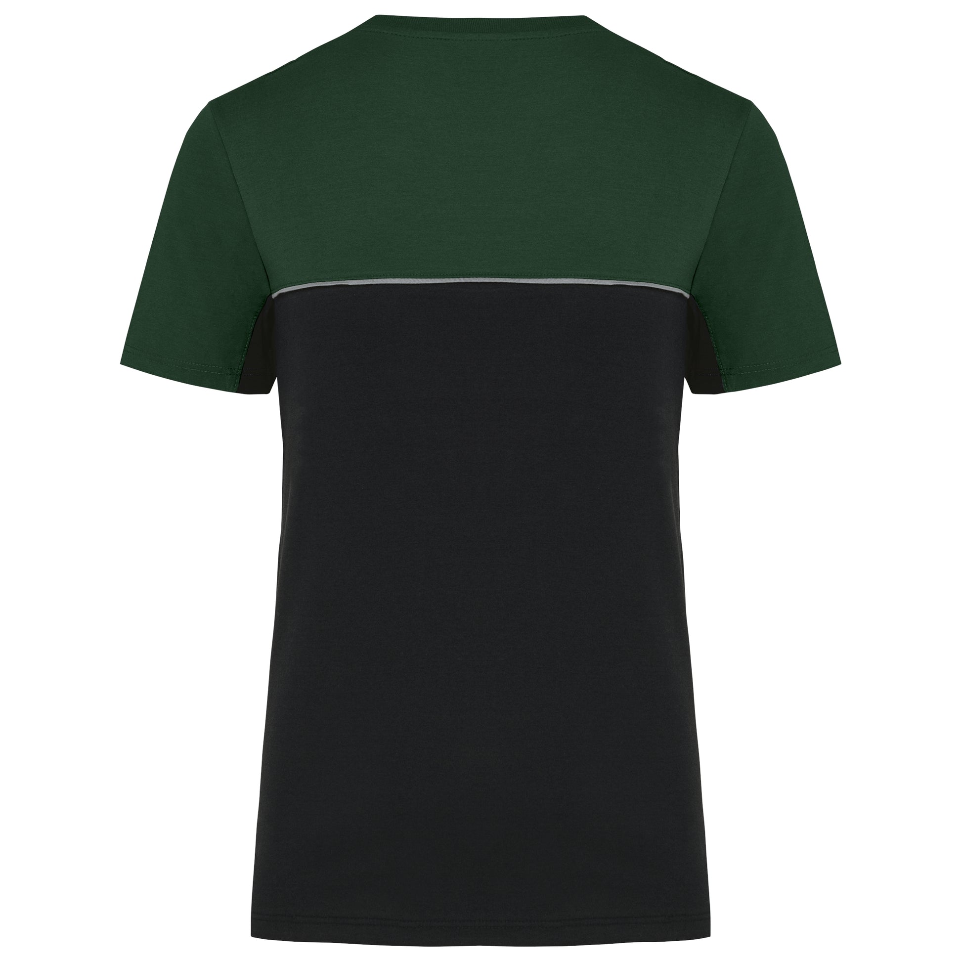 Ecologisch en tweekleurig uniseks T-shirt met korte mouwen