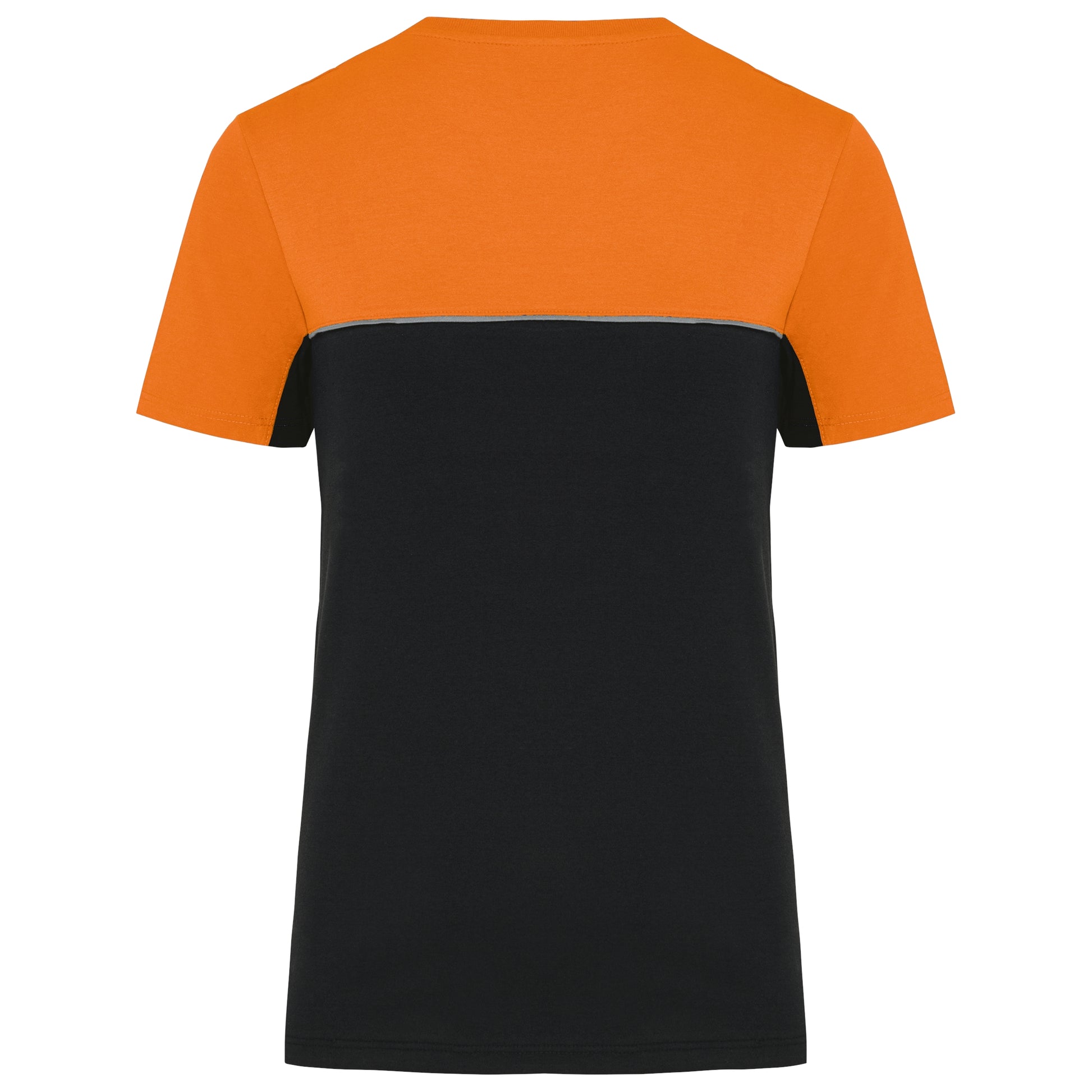 Ecologisch en tweekleurig uniseks T-shirt met korte mouwen