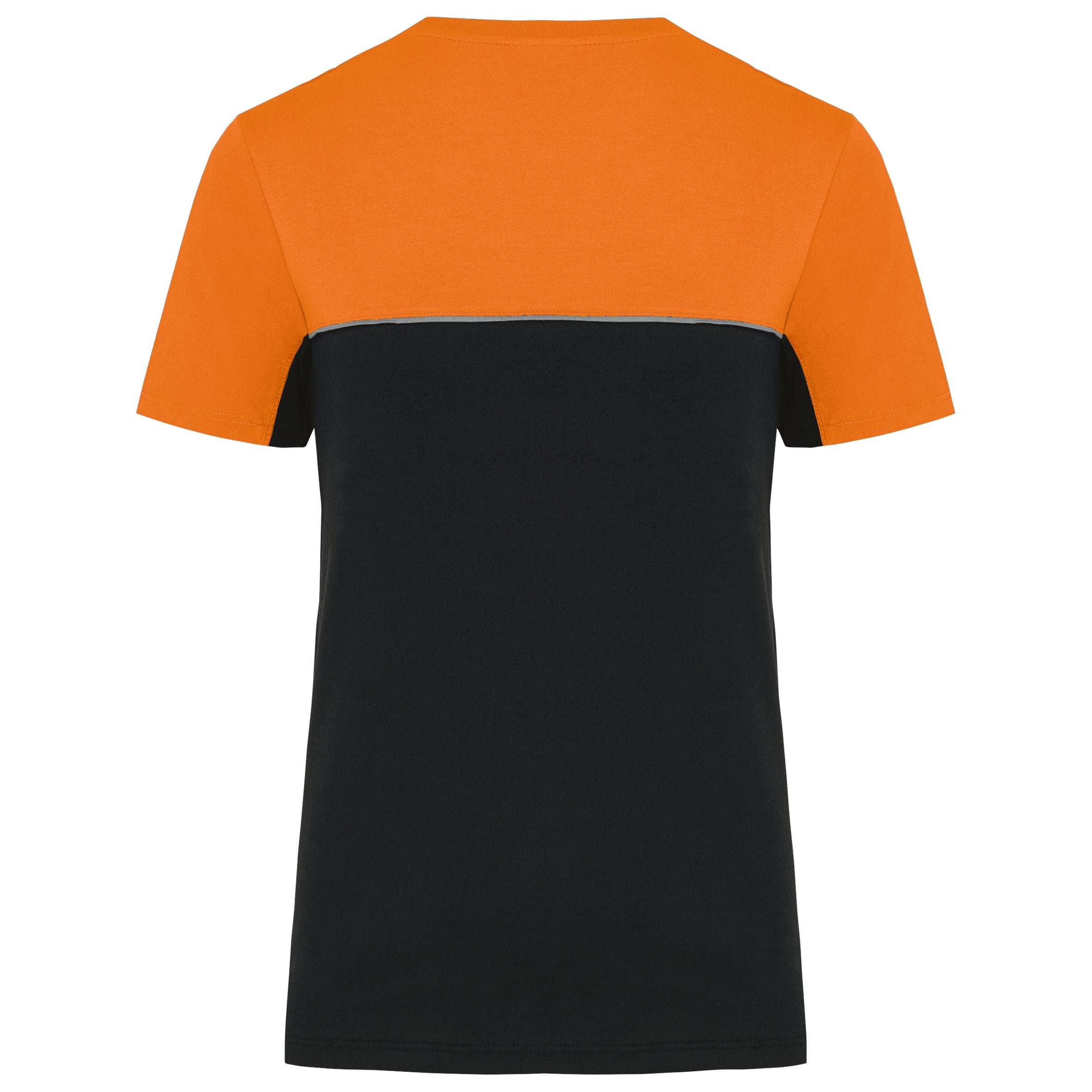 Ecologisch en tweekleurig uniseks T-shirt met korte mouwen