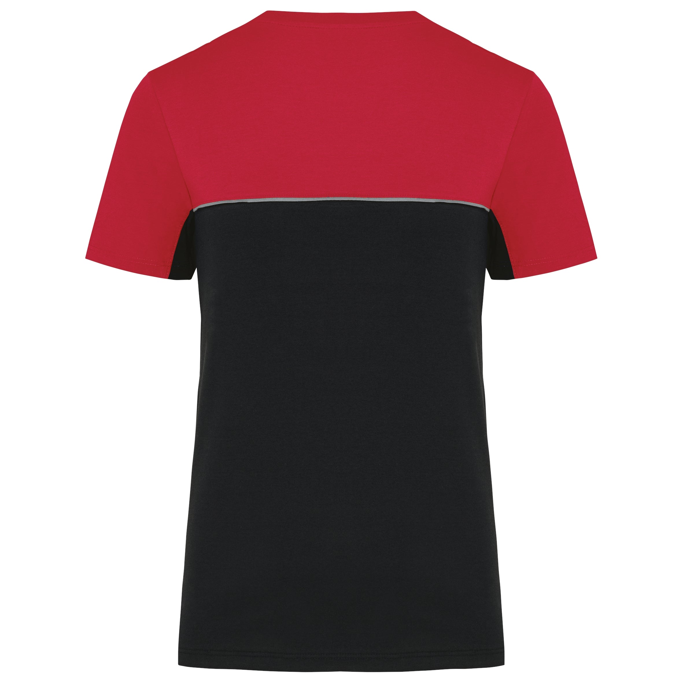 Ecologisch en tweekleurig uniseks T-shirt met korte mouwen