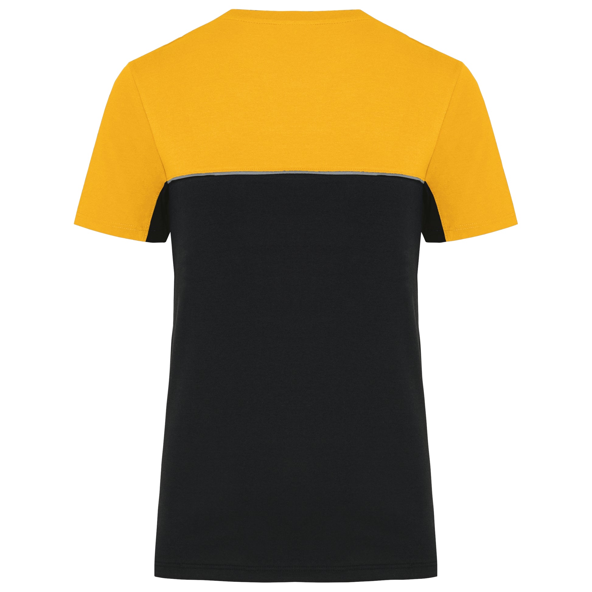 Ecologisch en tweekleurig uniseks T-shirt met korte mouwen
