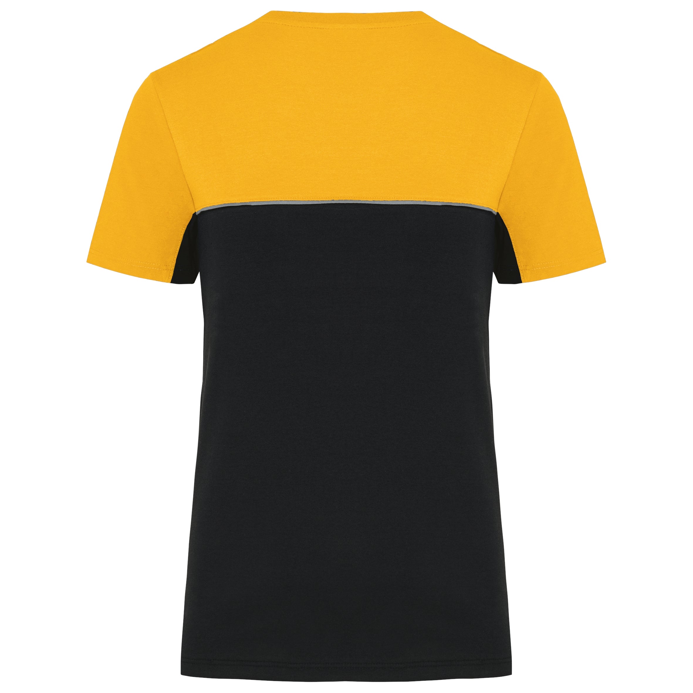 Ecologisch en tweekleurig uniseks T-shirt met korte mouwen