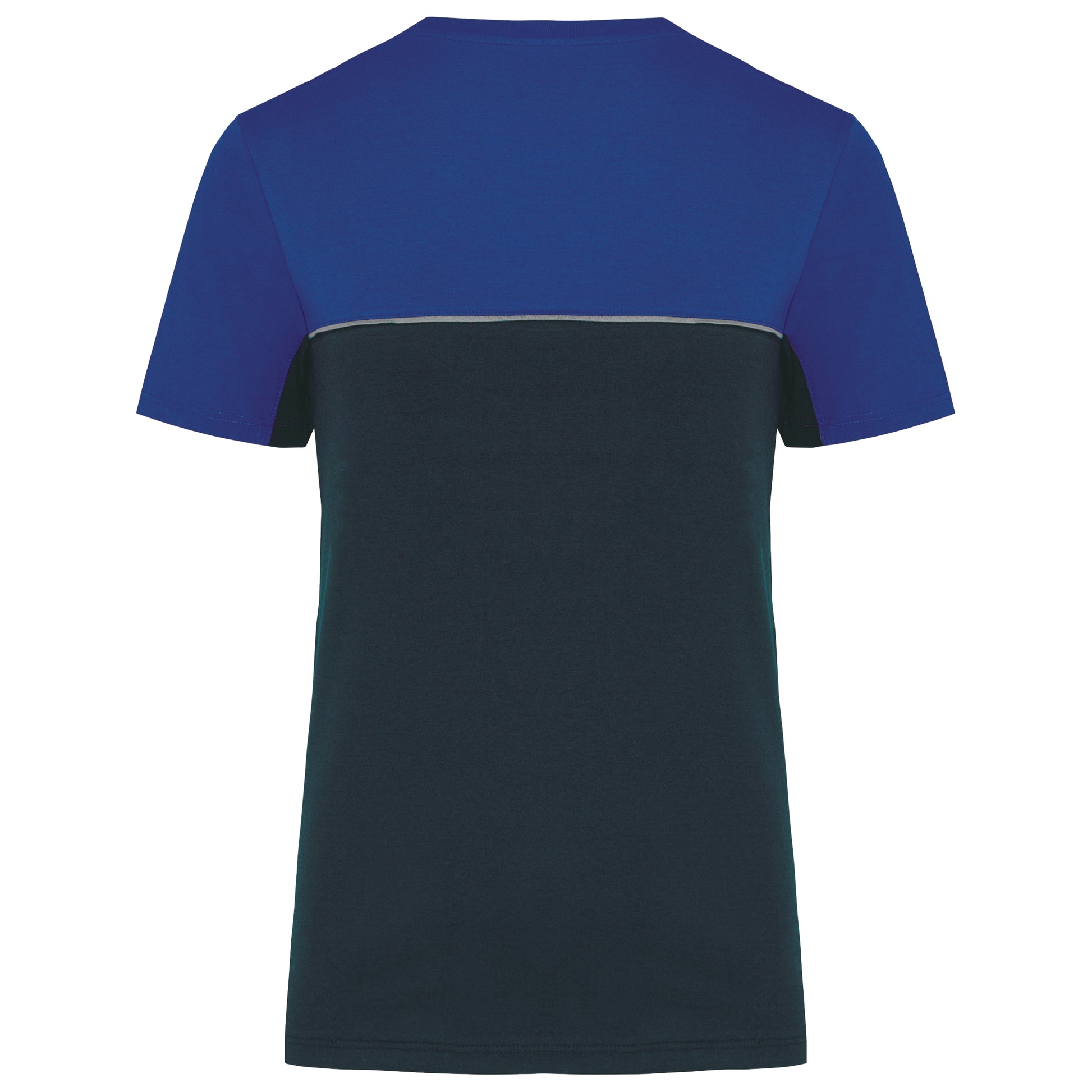 Ecologisch en tweekleurig uniseks T-shirt met korte mouwen