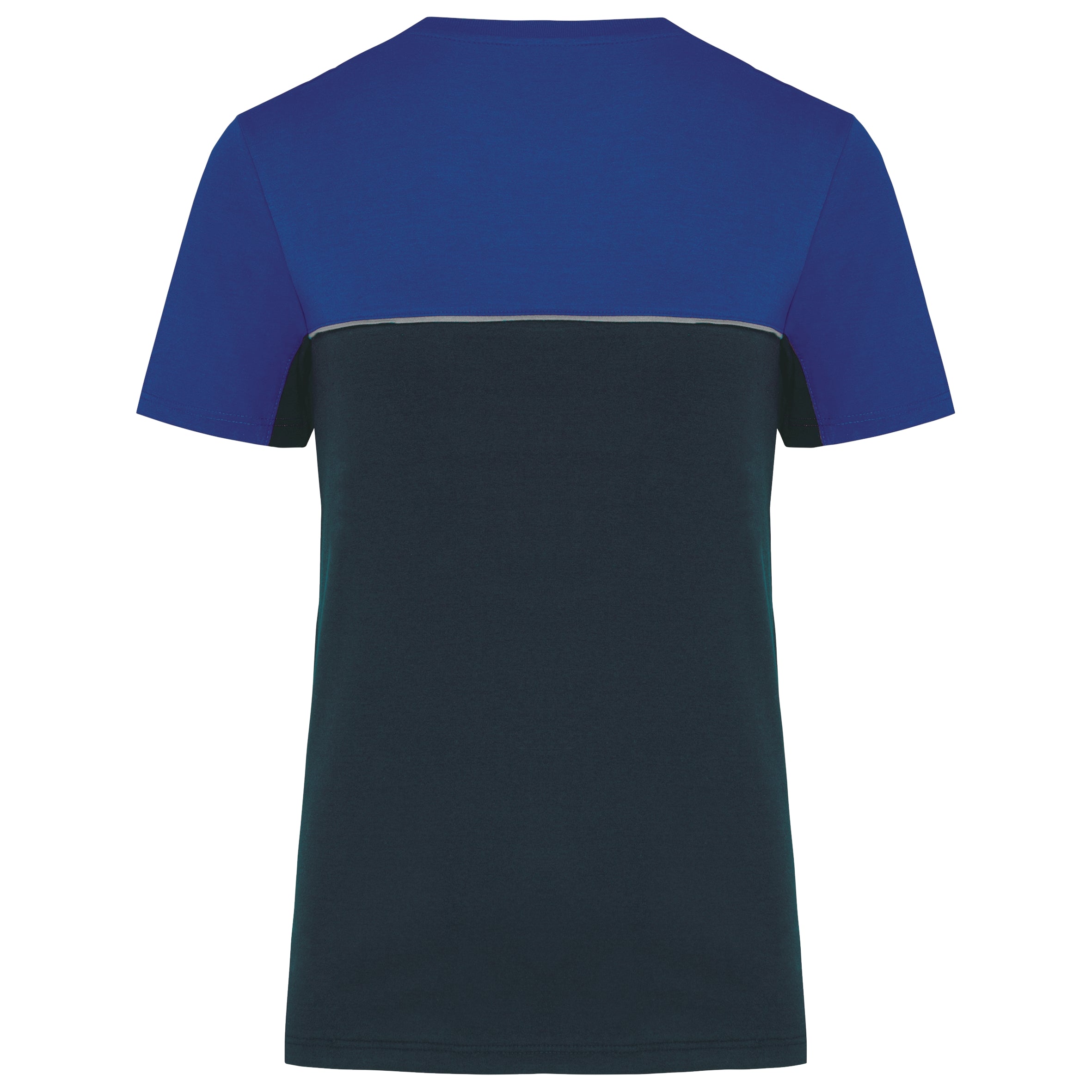 Ecologisch en tweekleurig uniseks T-shirt met korte mouwen