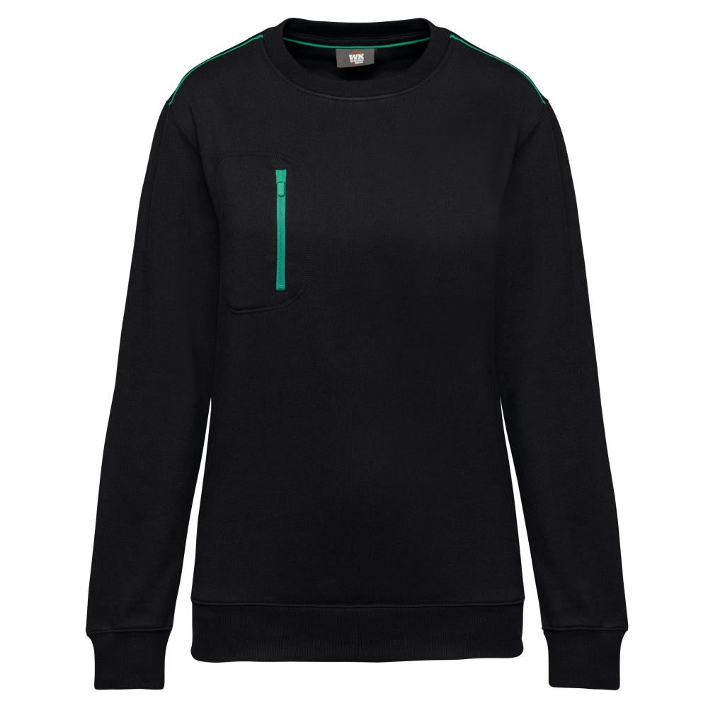 DayToDay unisex sweater met zip contrasterende zak