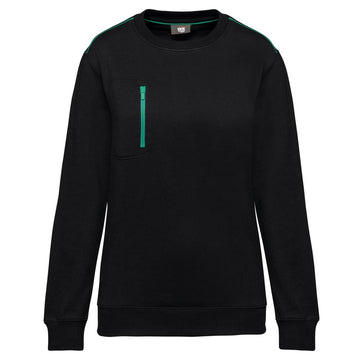 DayToDay unisex sweater met zip contrasterende zak