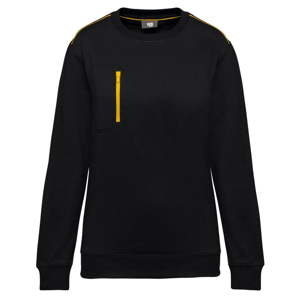 DayToDay unisex sweater met zip contrasterende zak