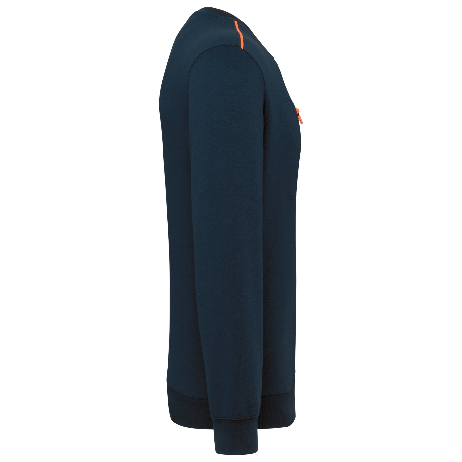 DayToDay unisex sweater met zip contrasterende zak