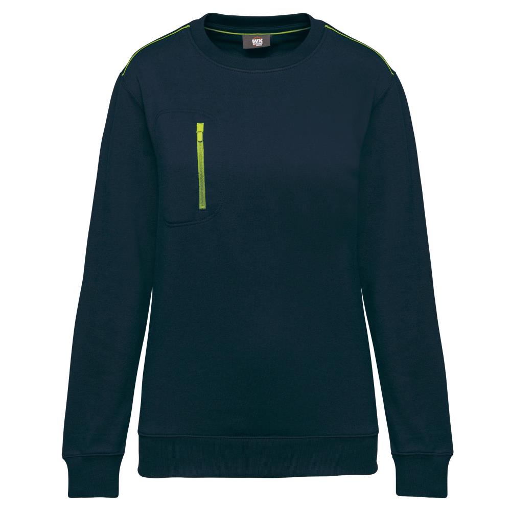 DayToDay unisex sweater met zip contrasterende zak