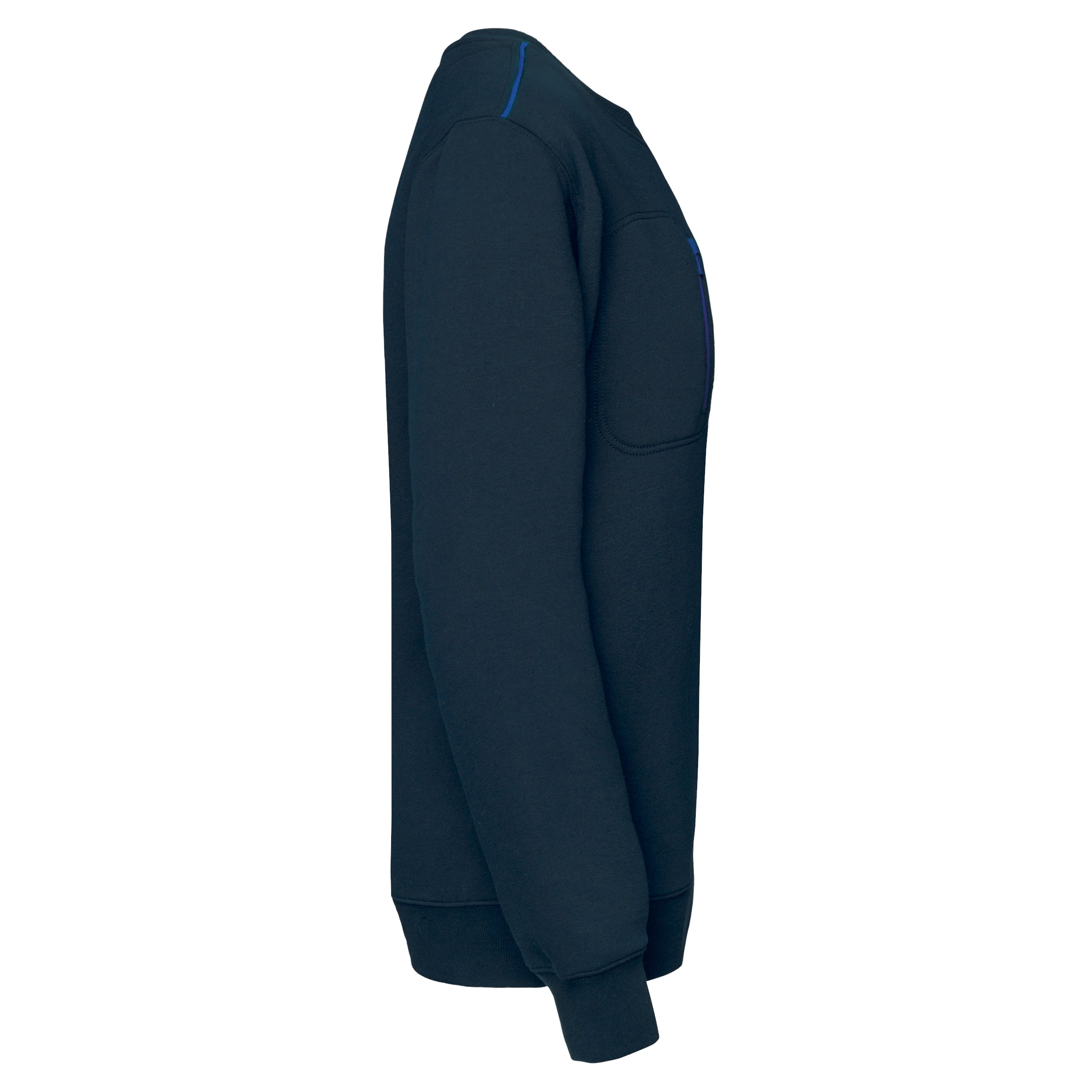 DayToDay unisex sweater met zip contrasterende zak