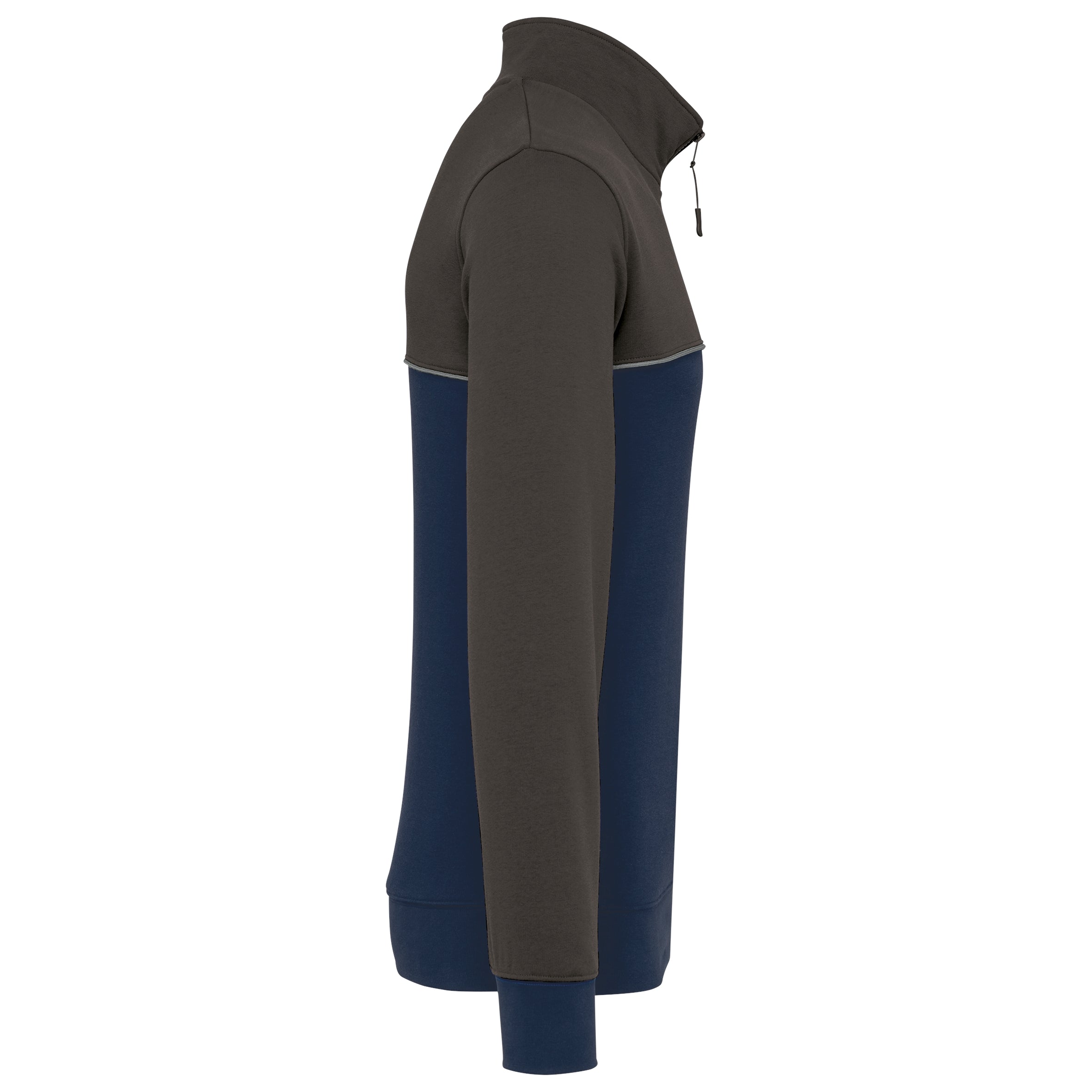 Ecologische uniseks sweater met ritskraag