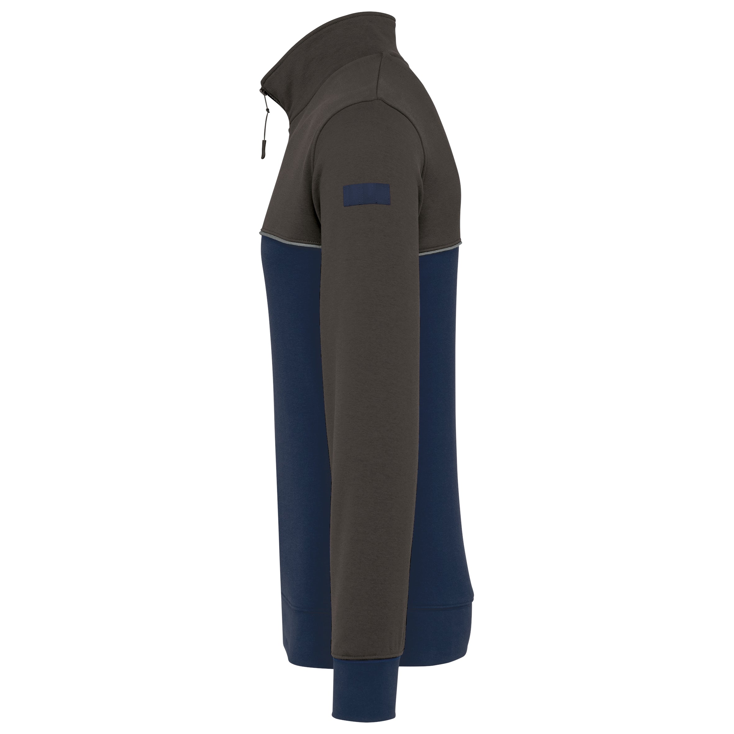 Ecologische uniseks sweater met ritskraag
