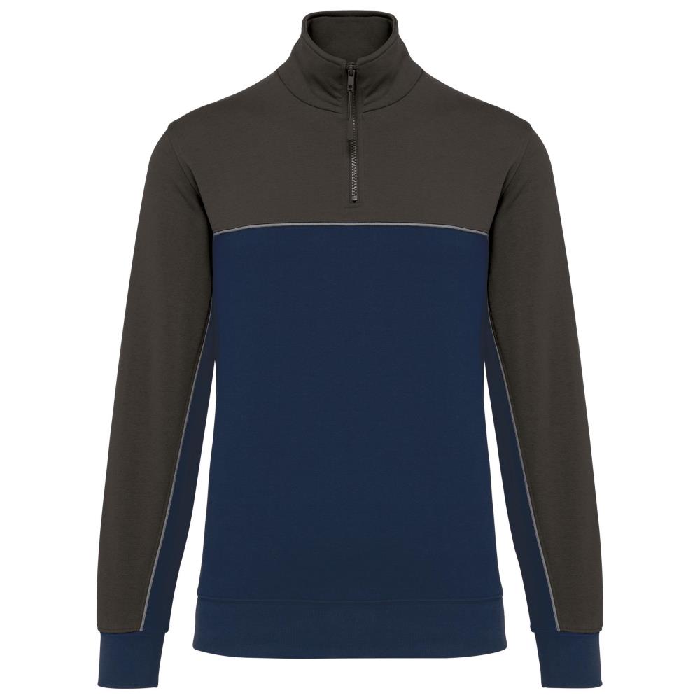 Ecologische uniseks sweater met ritskraag