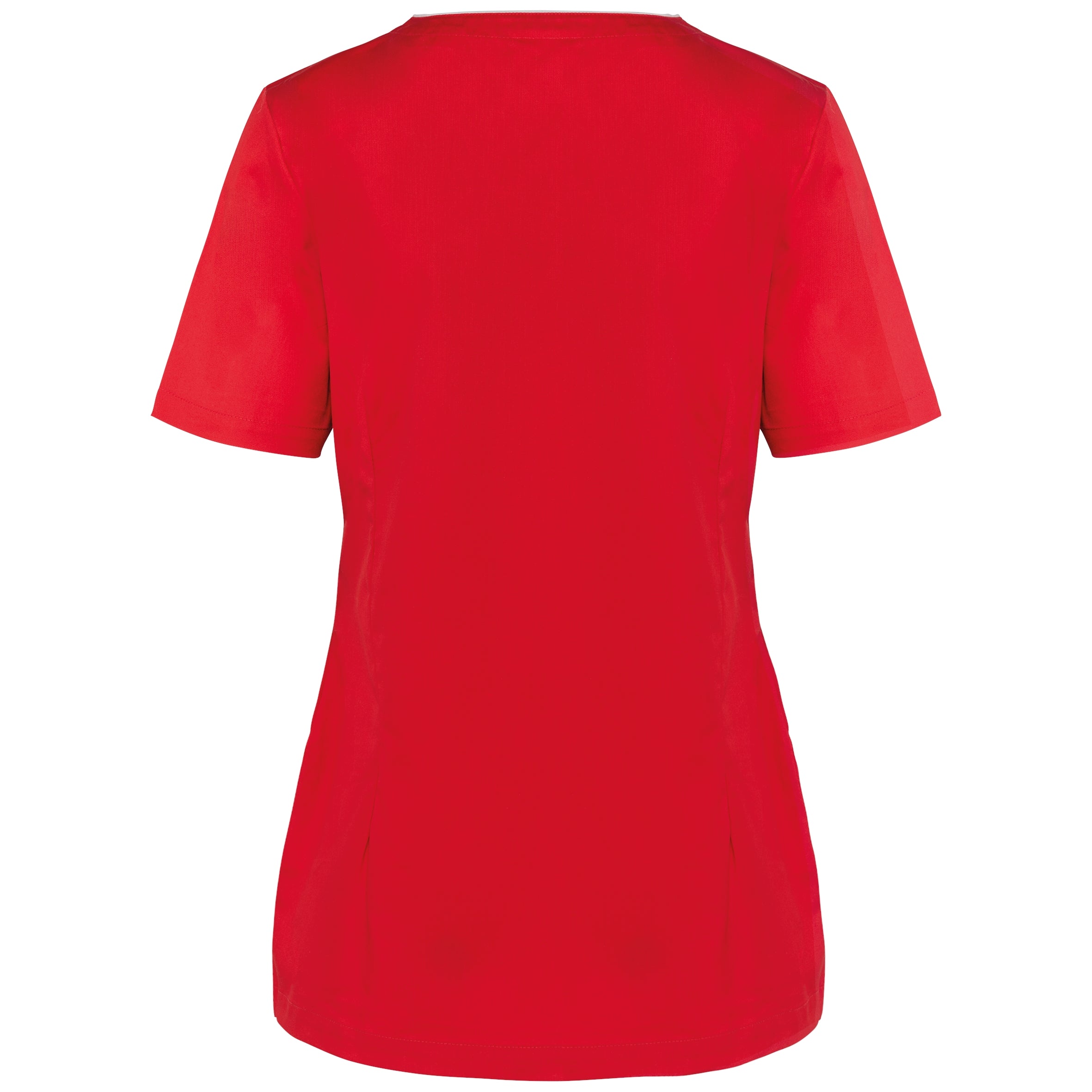Damesblouse in polykatoen met drukknopen