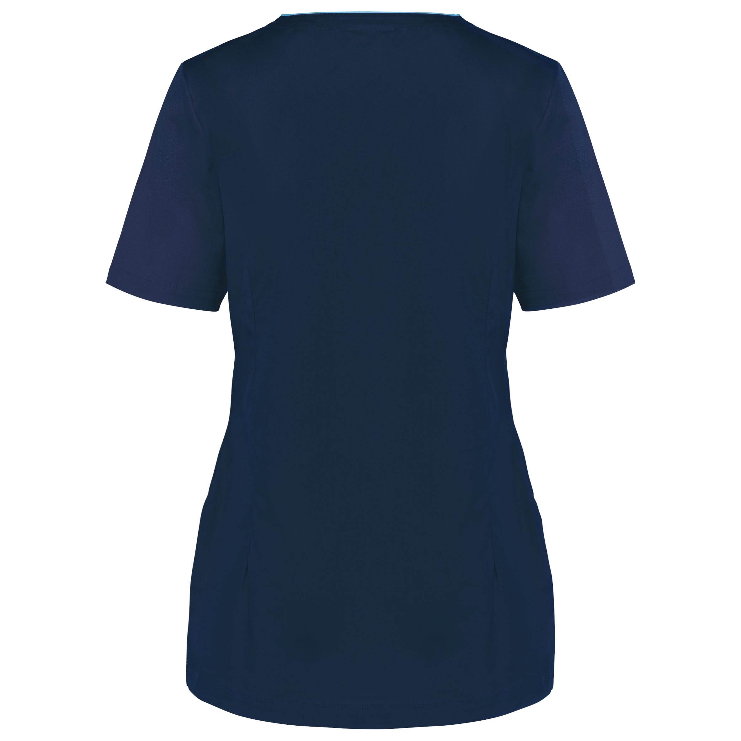 Damesblouse in polykatoen met drukknopen