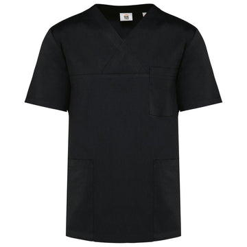 Unisex tuniek met korte mouwen in polykatoen