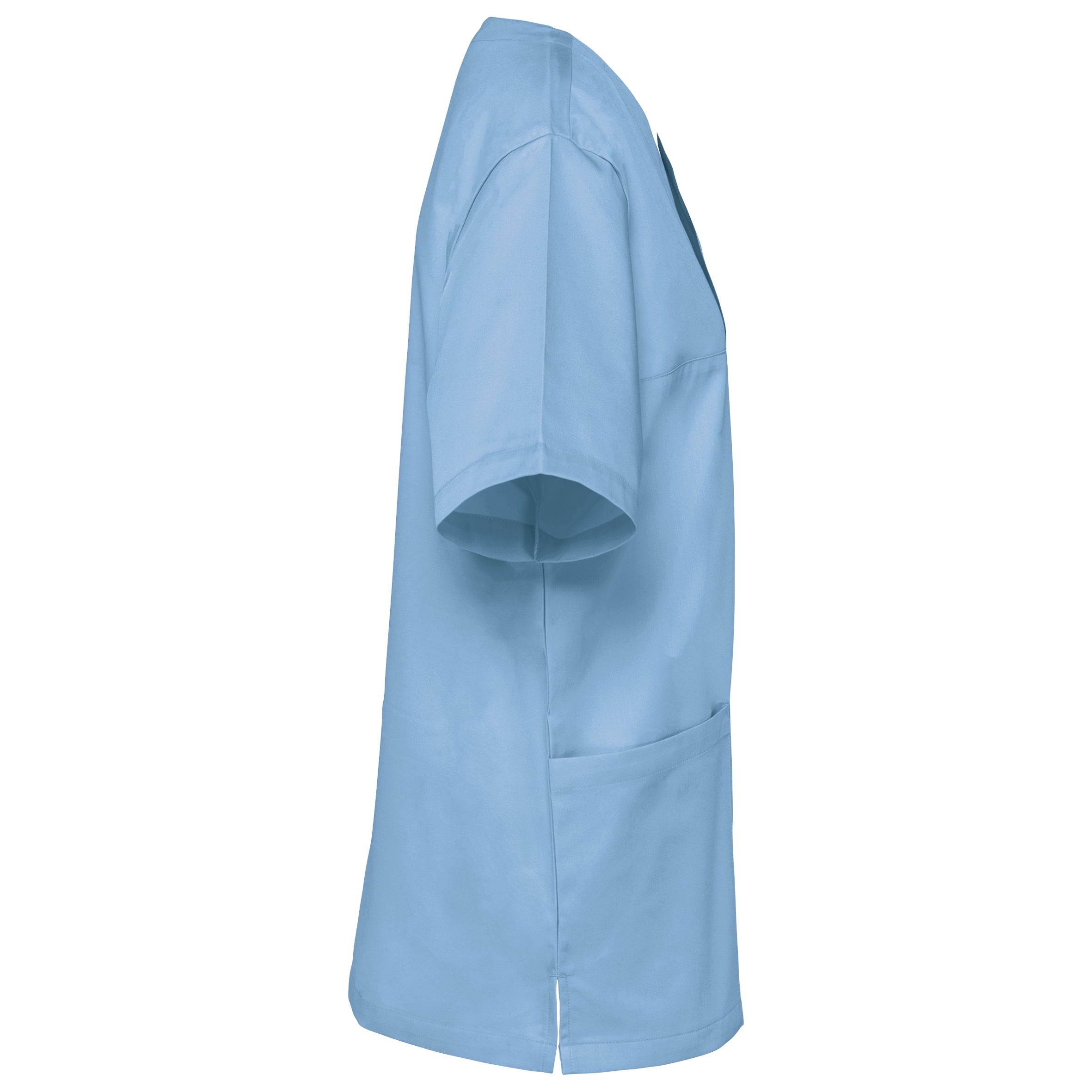 Unisex tuniek met korte mouwen in polykatoen