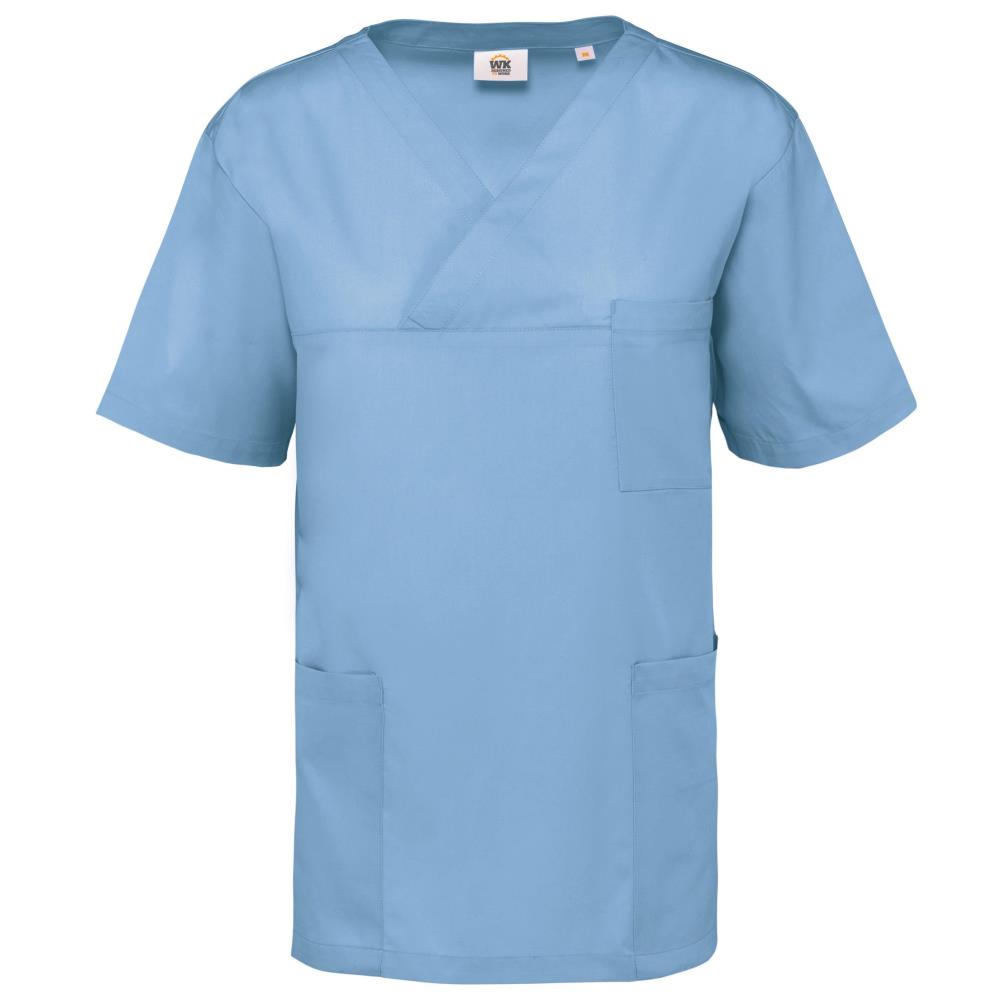Unisex tuniek met korte mouwen in polykatoen