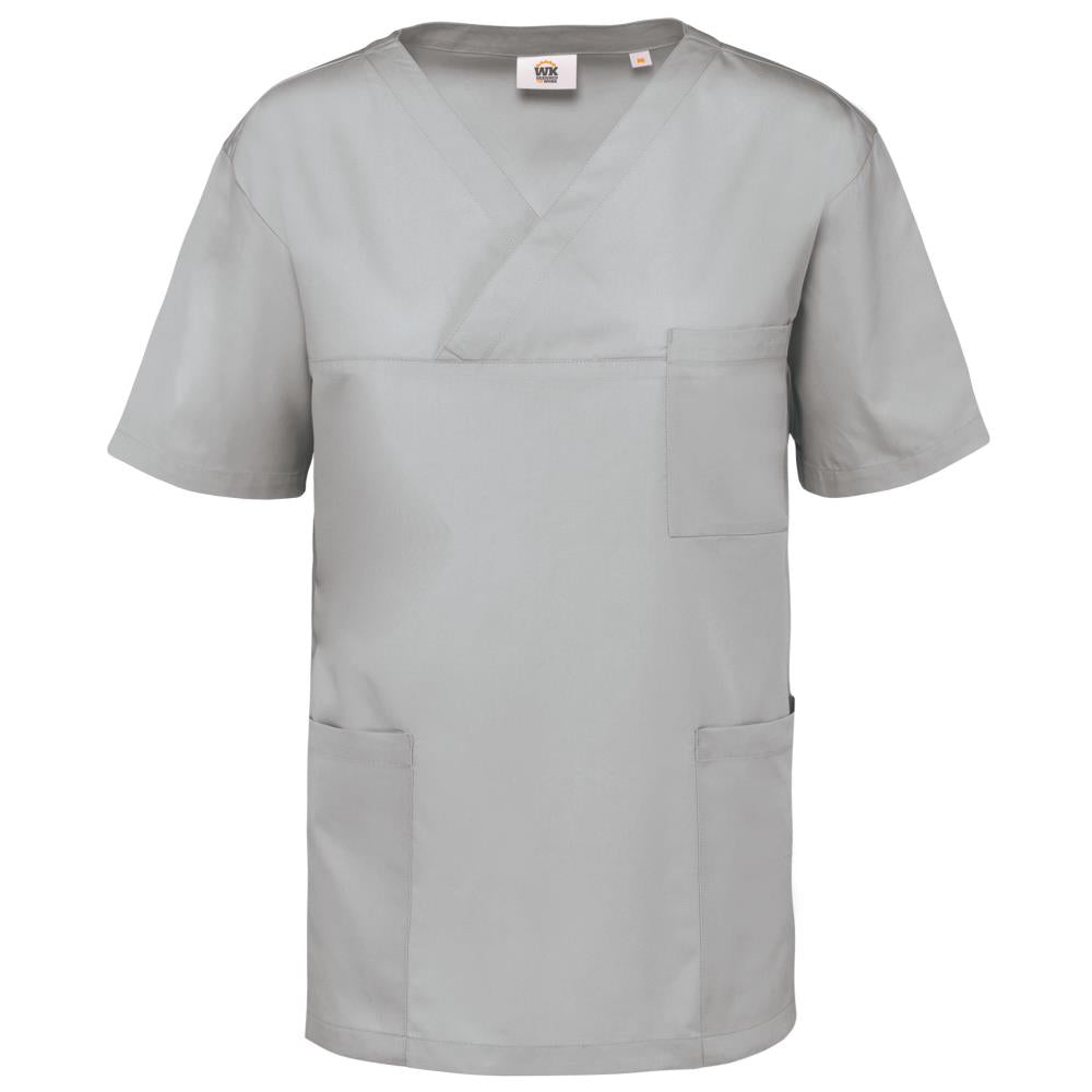 Unisex tuniek met korte mouwen in polykatoen