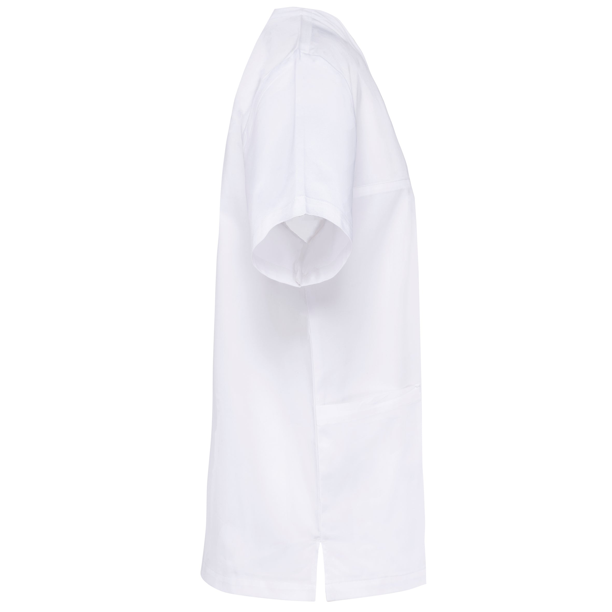Unisex tuniek met korte mouwen in polykatoen