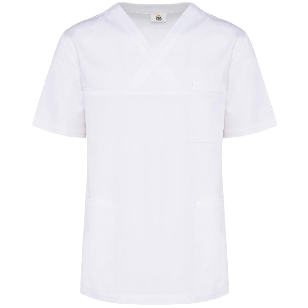 Unisex tuniek met korte mouwen in polykatoen