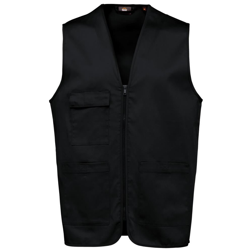 Unisex gilet in polykatoen met veel zakken