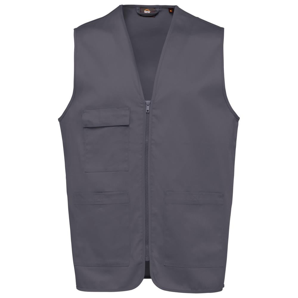 Unisex gilet in polykatoen met veel zakken