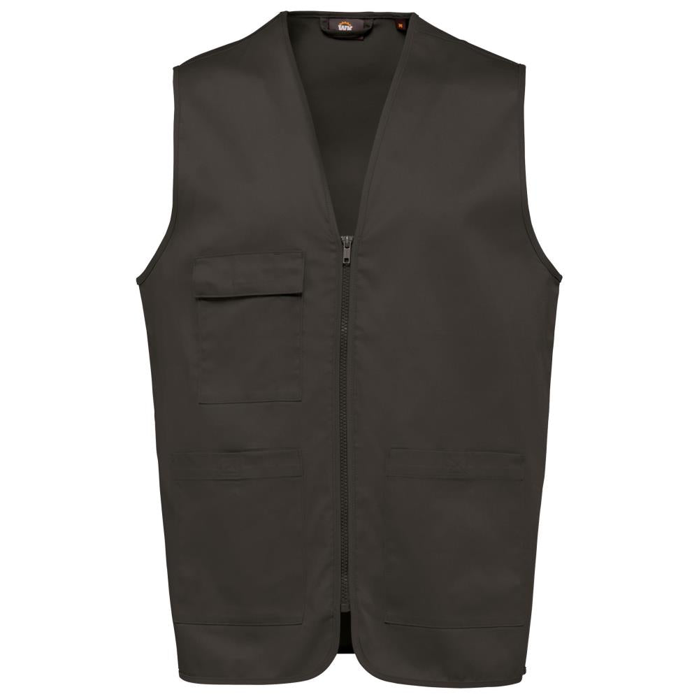 Unisex gilet in polykatoen met veel zakken