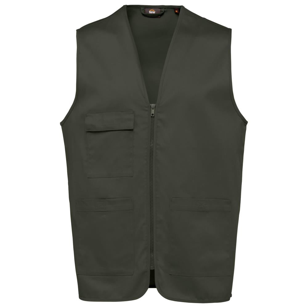 Unisex gilet in polykatoen met veel zakken