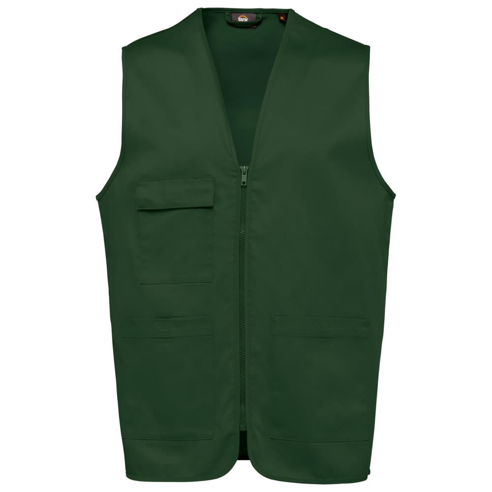 Unisex gilet in polykatoen met veel zakken