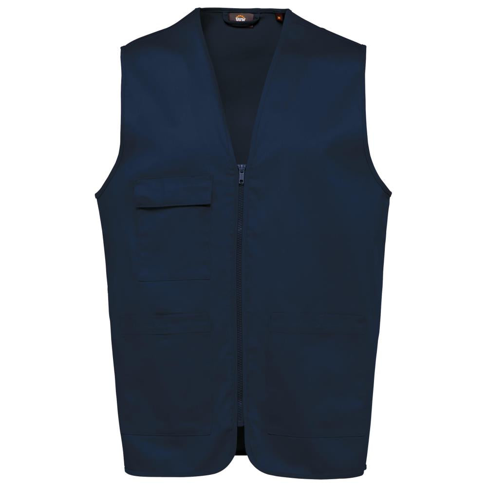 Unisex gilet in polykatoen met veel zakken