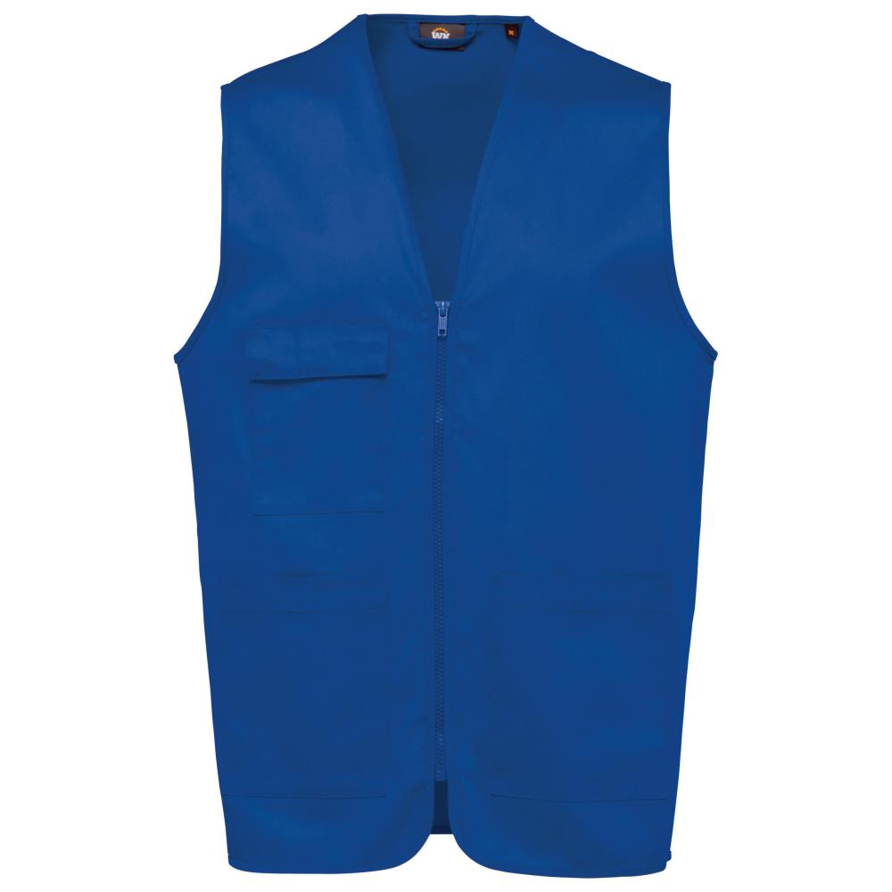 Unisex gilet in polykatoen met veel zakken