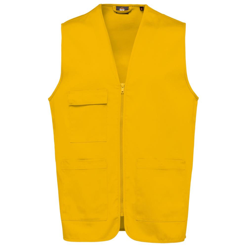 Unisex gilet in polykatoen met veel zakken