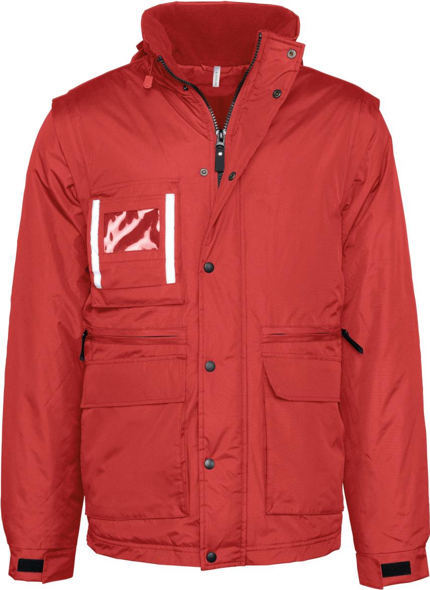 Workwear Parka Met Afritsbare Mouwen
