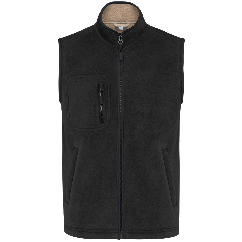 Fleece bodywarmer met binnenkant van sherpa uniseks