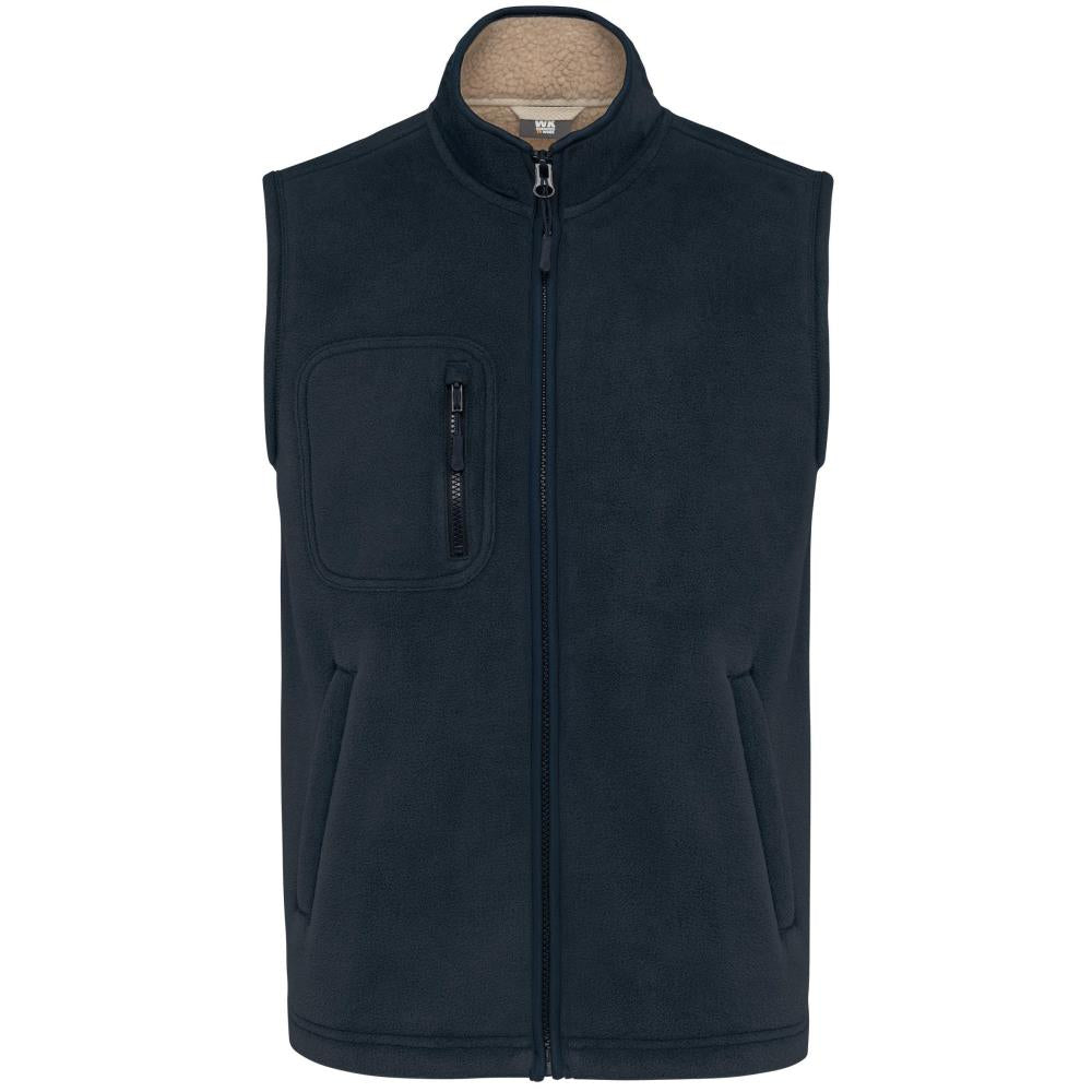 Fleece bodywarmer met binnenkant van sherpa uniseks