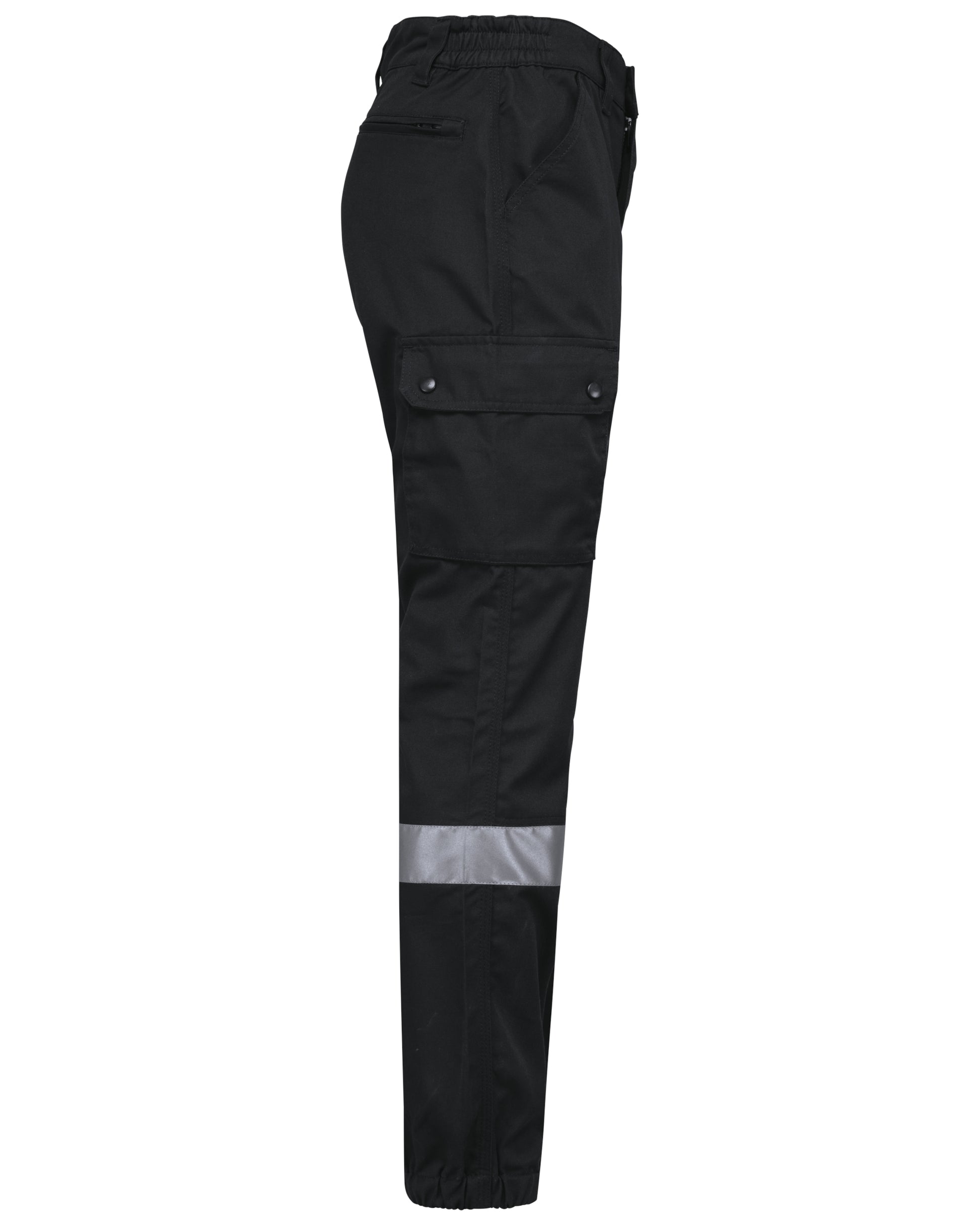 Uniseks Cargobroek uniseks met elastische boord en reflecterende strook