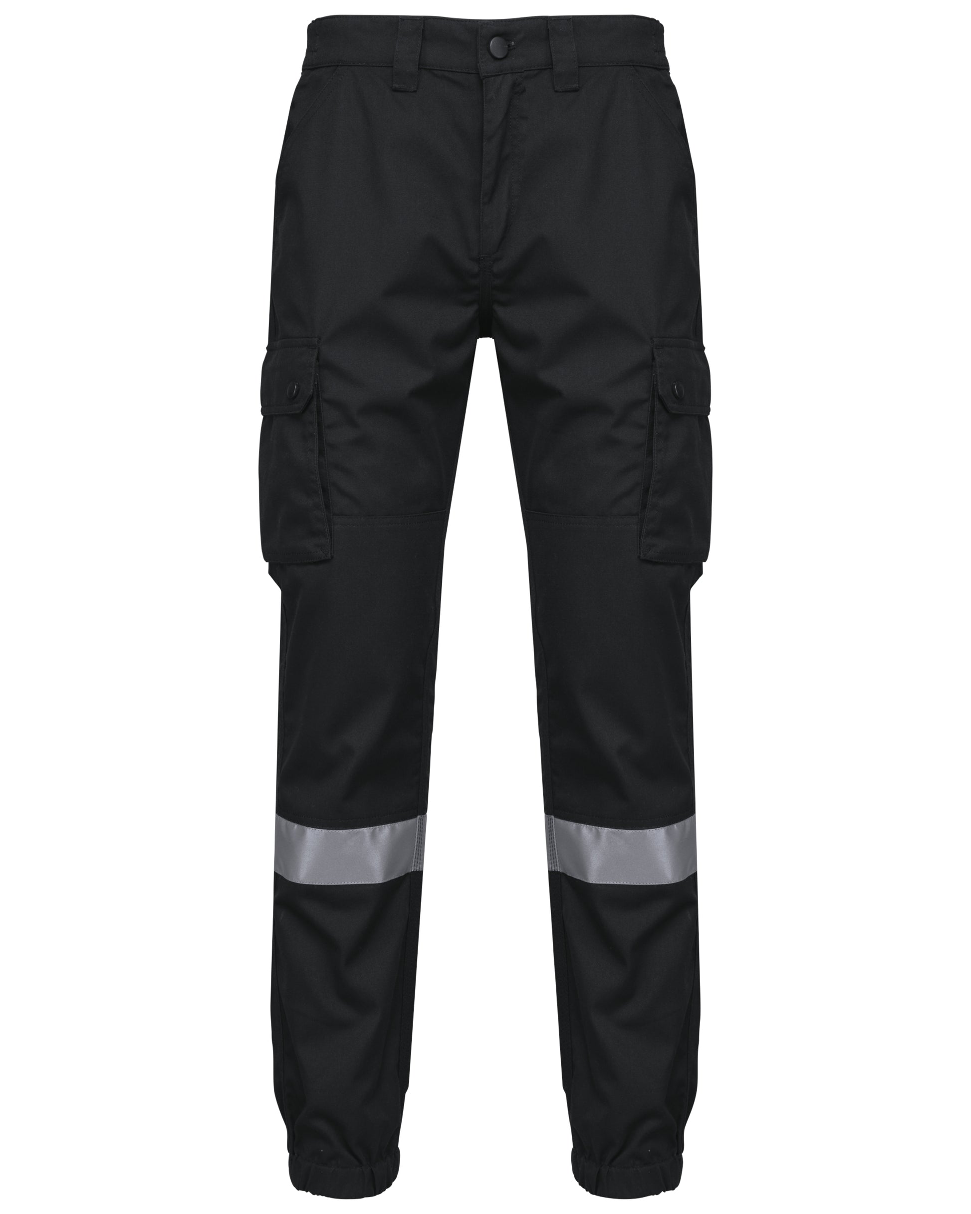 Uniseks Cargobroek uniseks met elastische boord en reflecterende strook