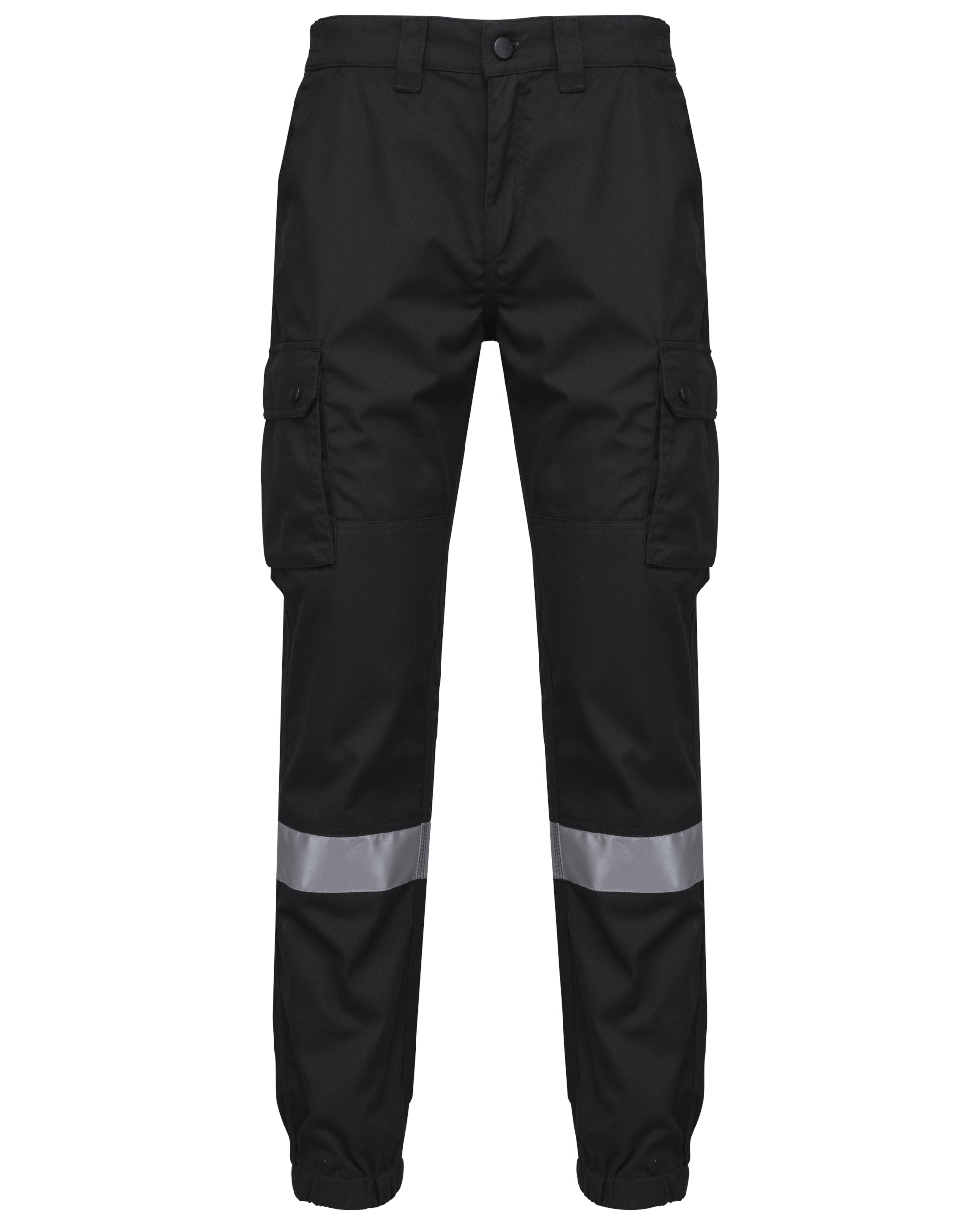 Uniseks Cargobroek uniseks met elastische boord en reflecterende strook