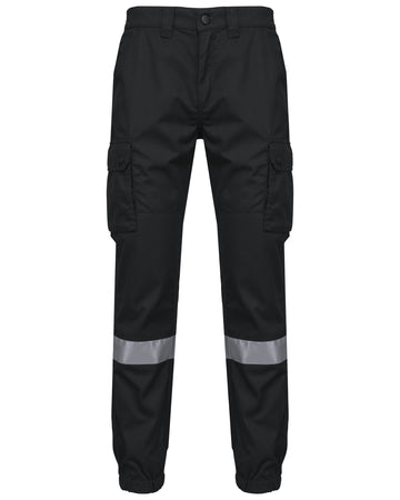 Uniseks Cargobroek uniseks met elastische boord en reflecterende strook